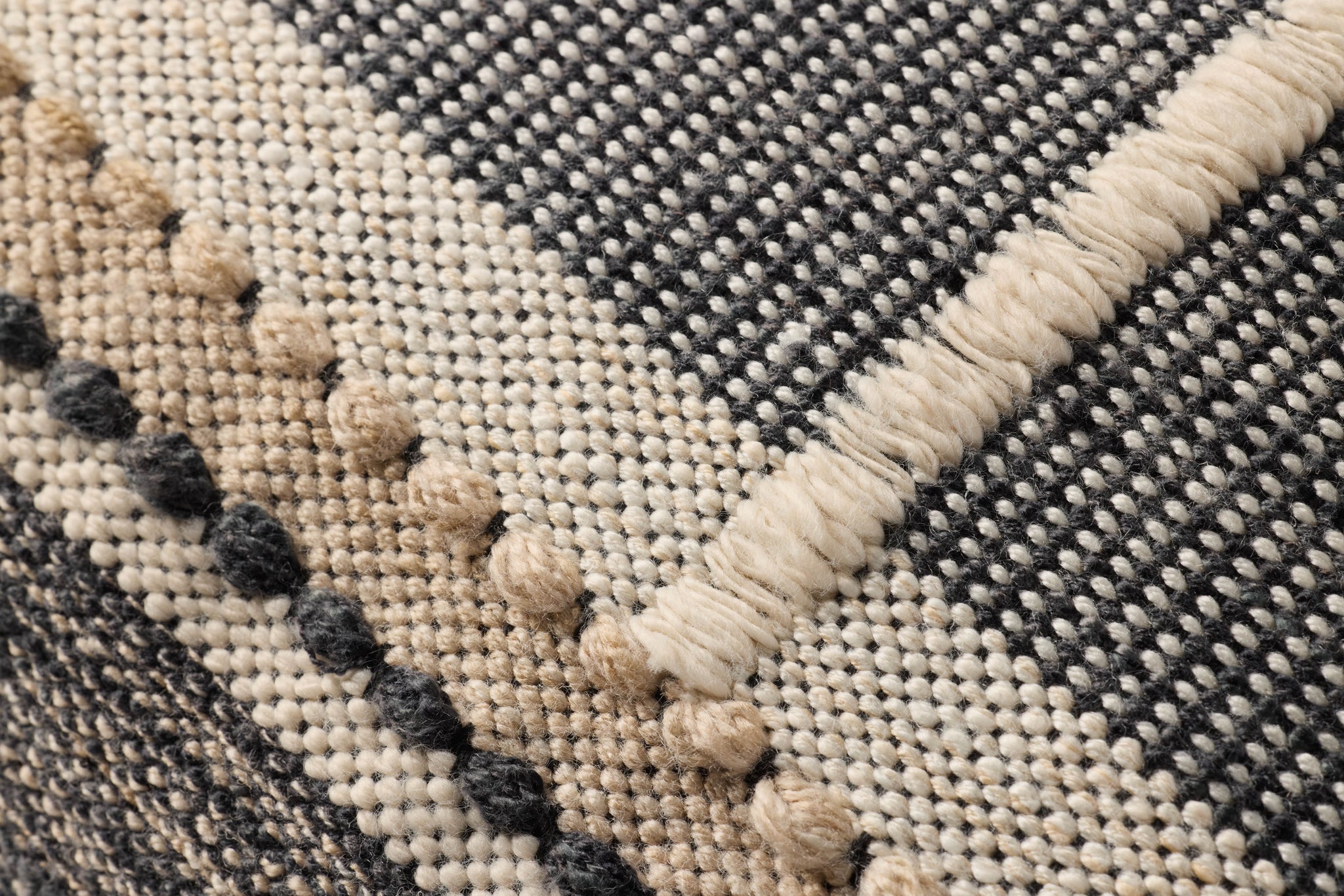 Black / Ivory Pillow - Macro Detail (H)