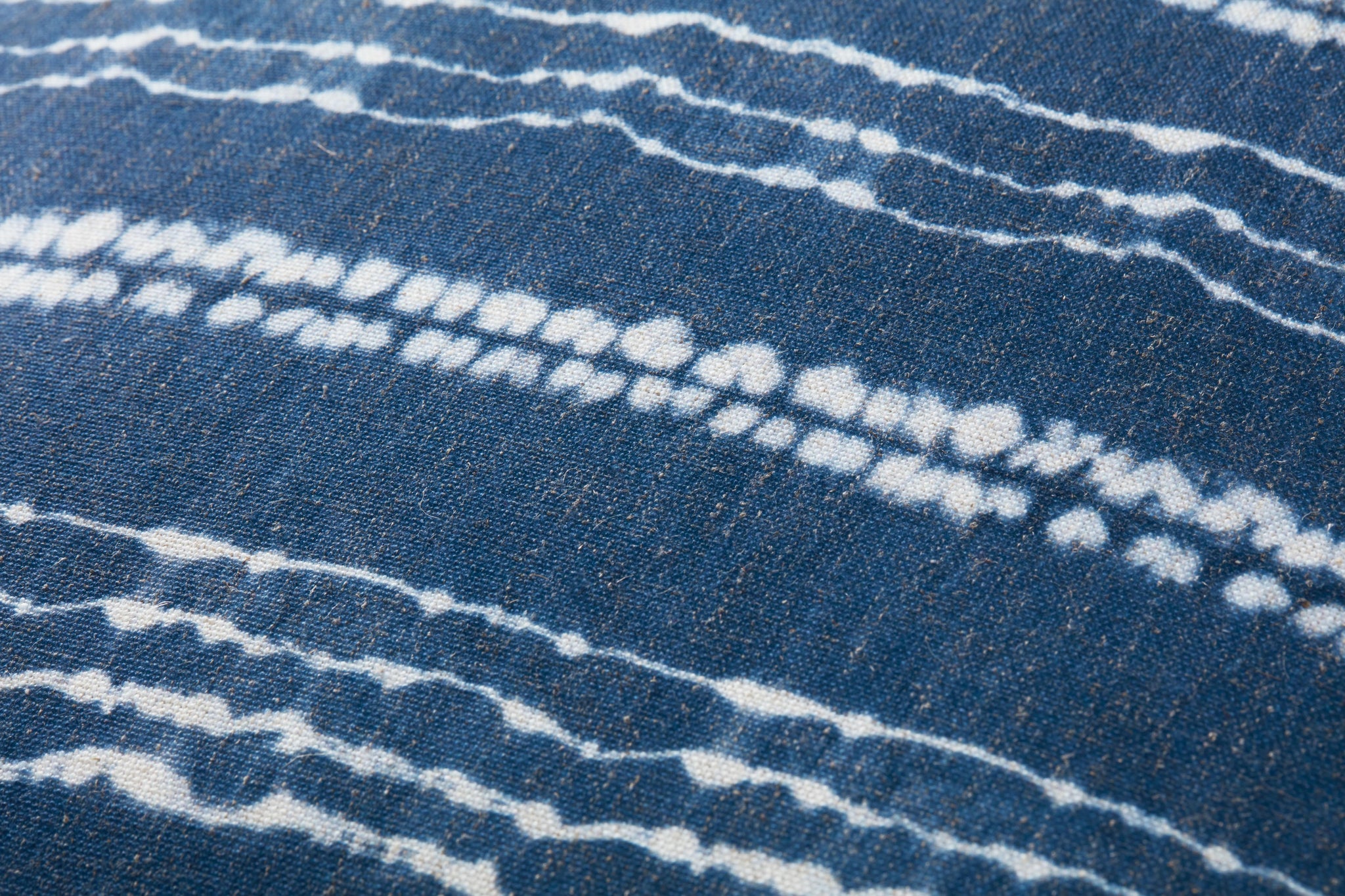 Indigo / Ivory Pouf - Macro Detail (H)