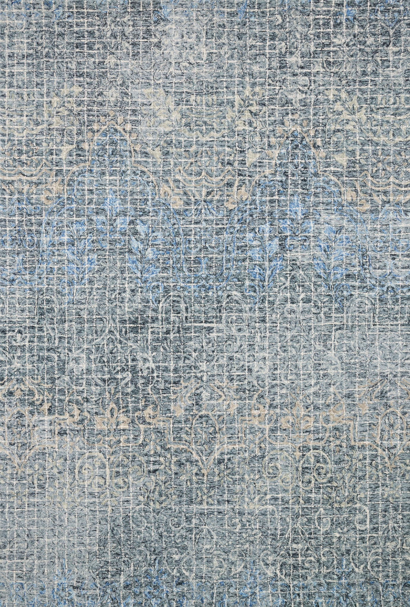 angle view of Tatum Ink / Blue luxury Rug