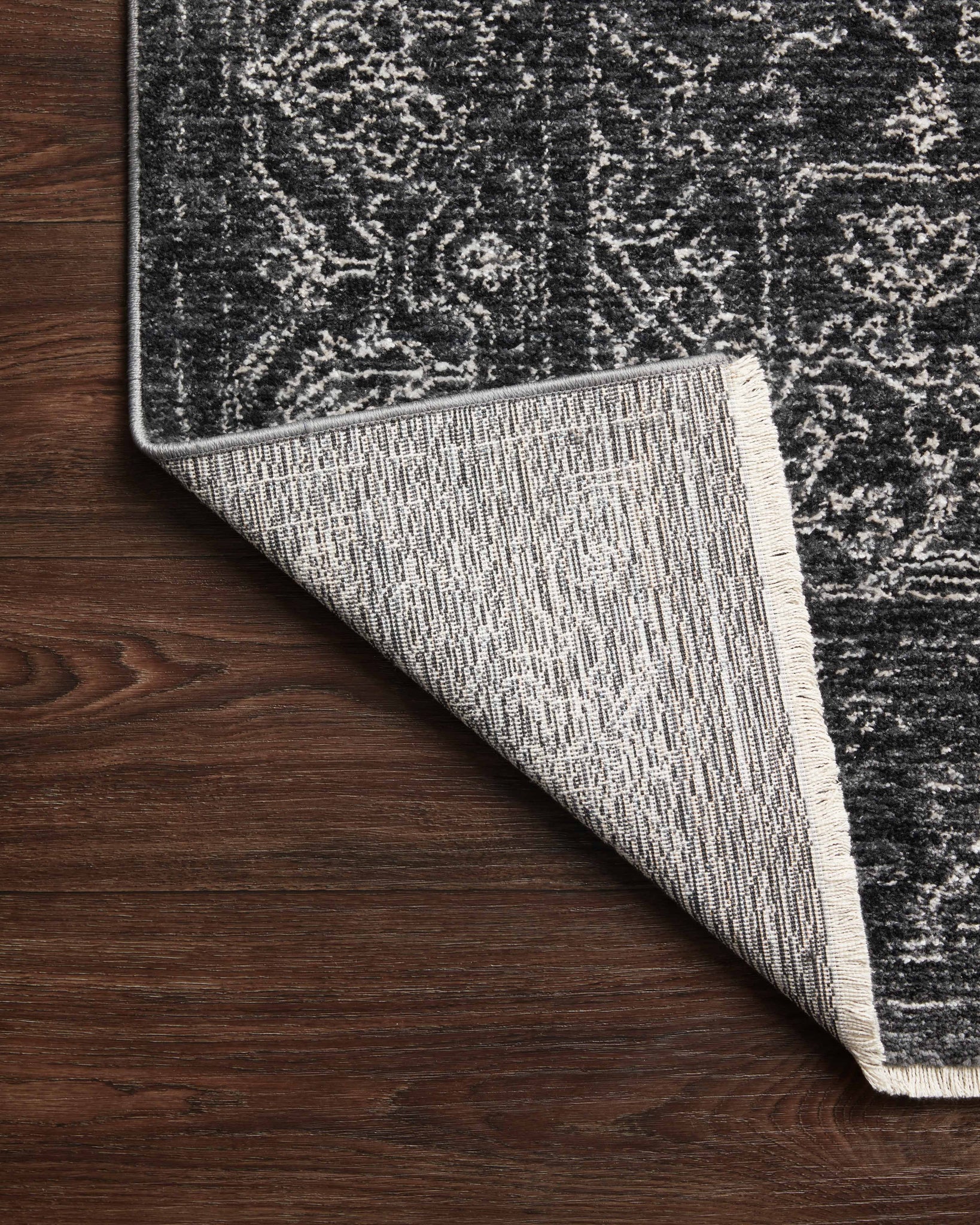 Vance Charcoal / Dove - Corner on Wood Flipped (V)