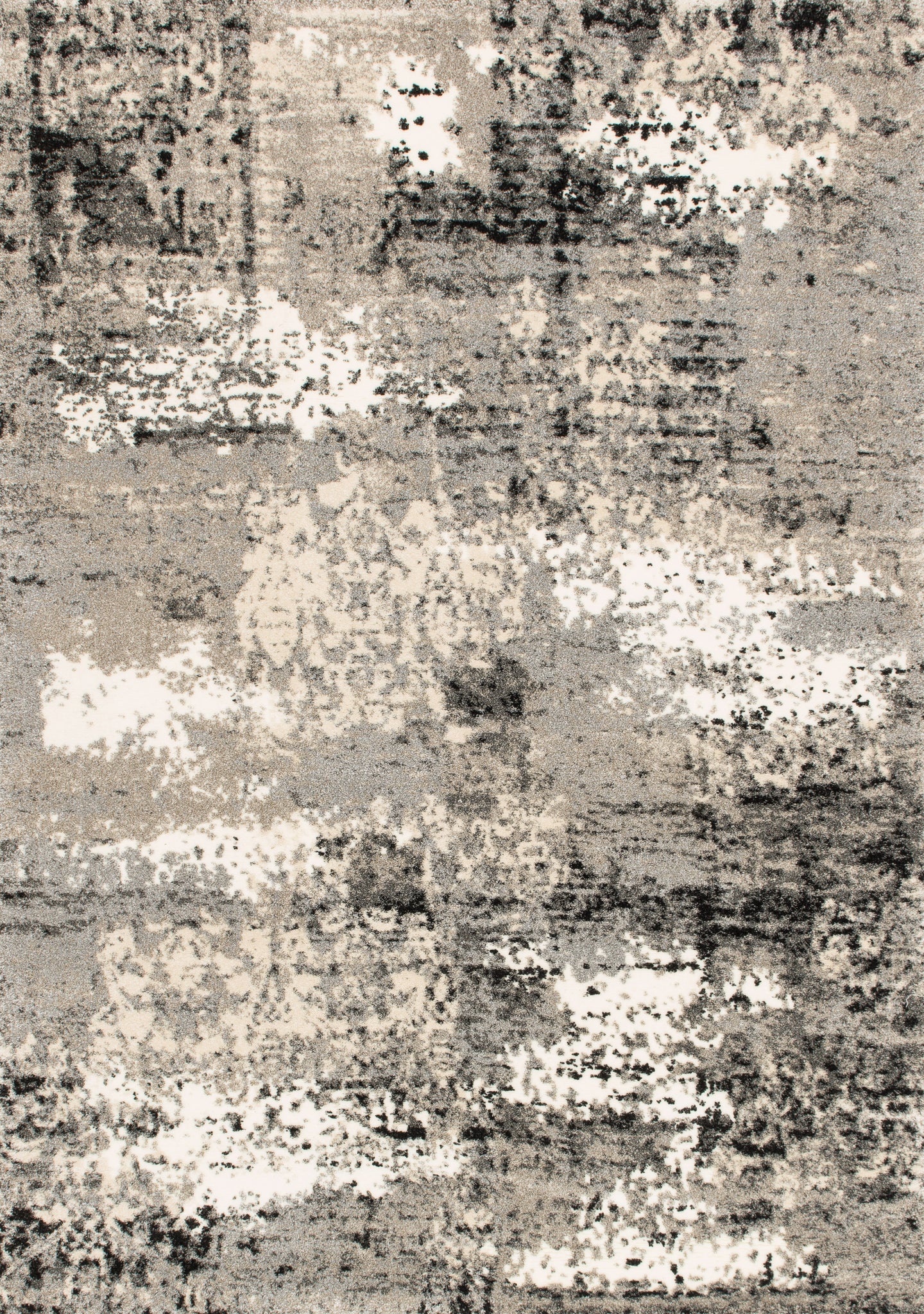 front view of Viera Grey luxury Rug