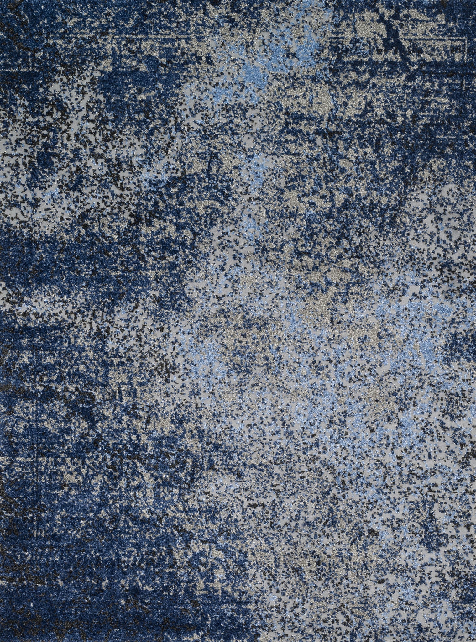 front view of Viera Grey / Navy luxury Rug
