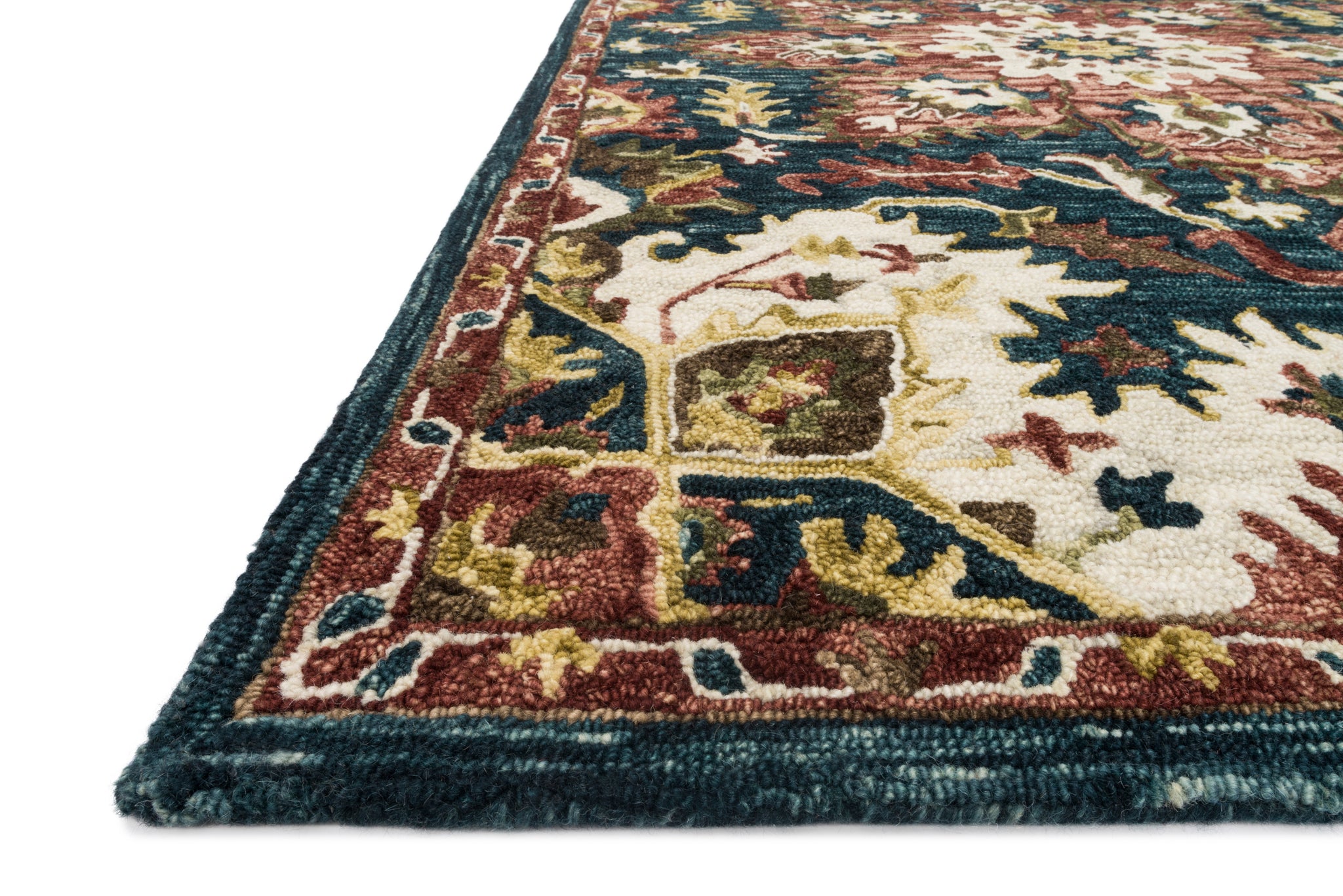 Victoria Teal / Raspberry - Rug Corner (H)