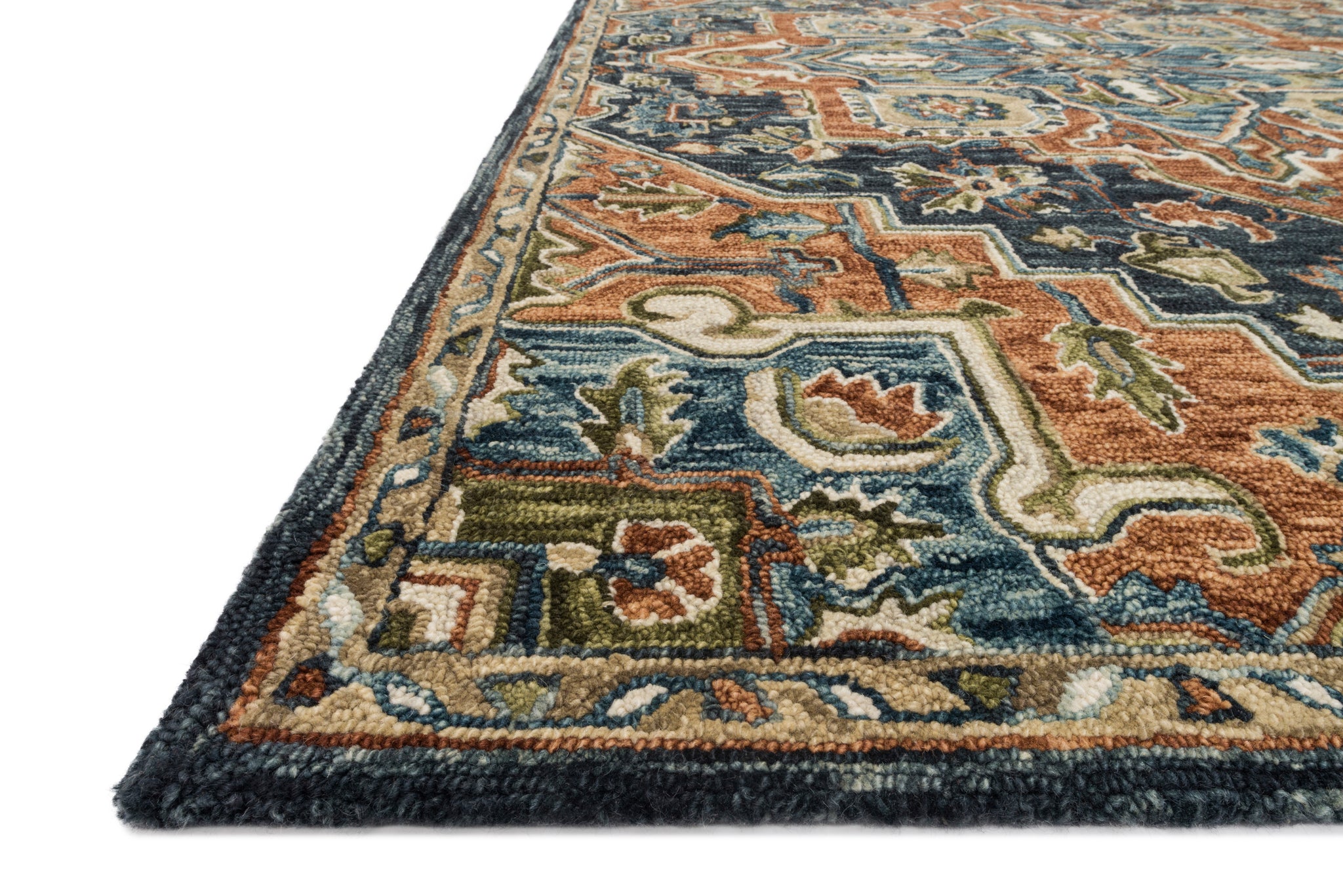 Victoria Rust / Multi - Rug Corner (H)