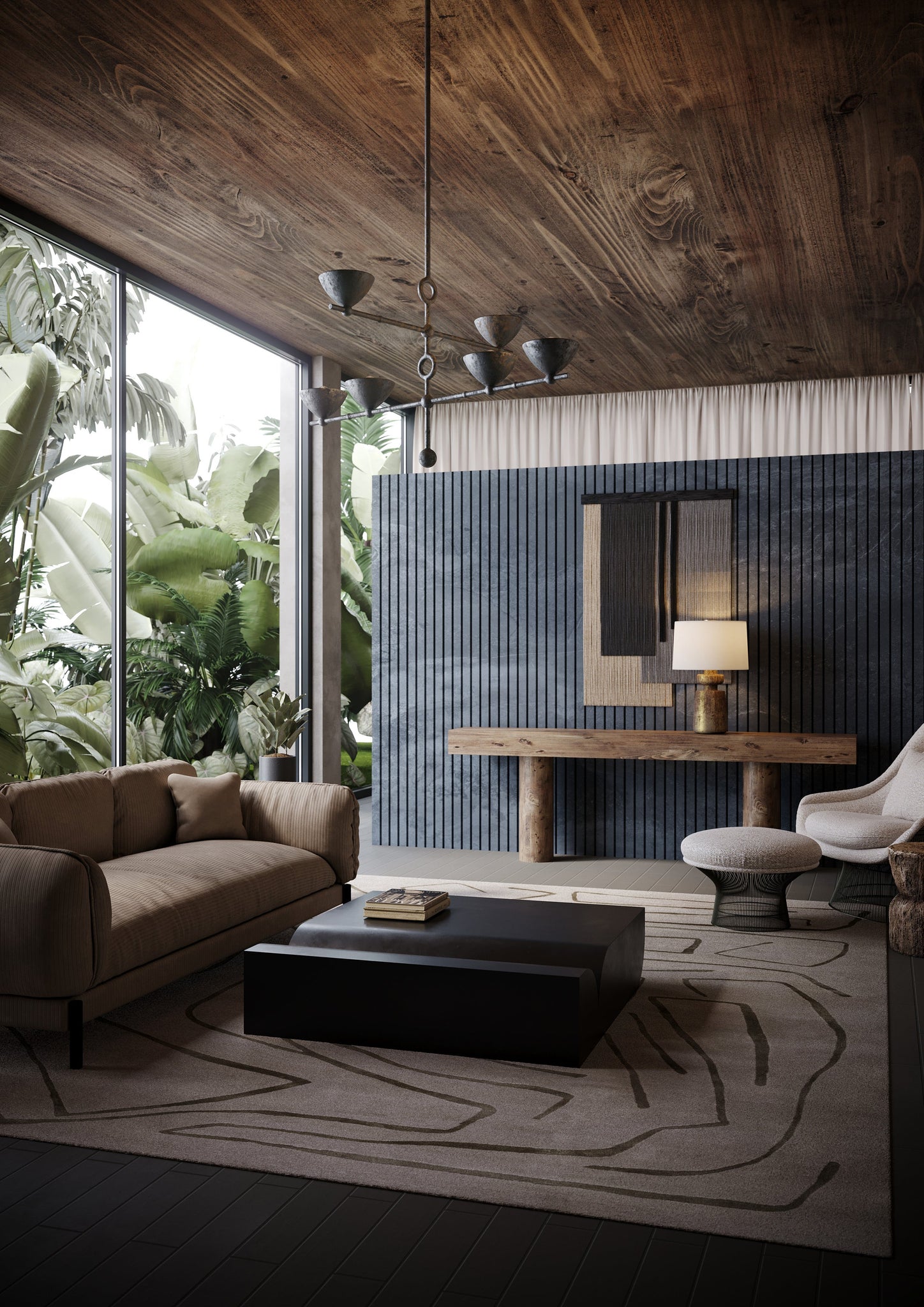 Terron Table Lamp 17" styled in a bedroom nightstand for warm, layered light at Laurie Yapp Home.