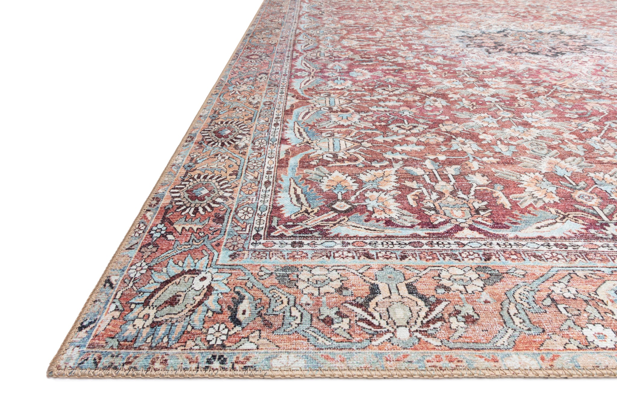 Wynter Tomato / Teal - Rug Corner (H)