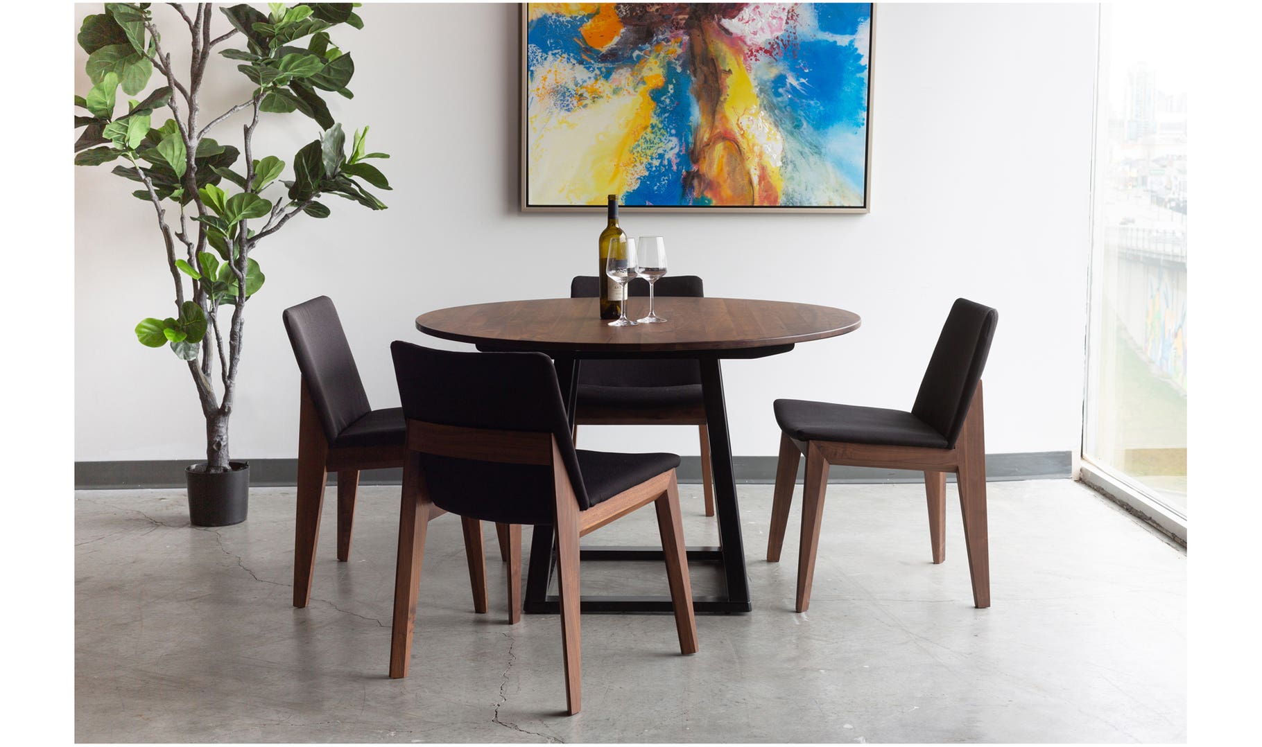 Chaise de salle à manger Deco noire (lot de deux)