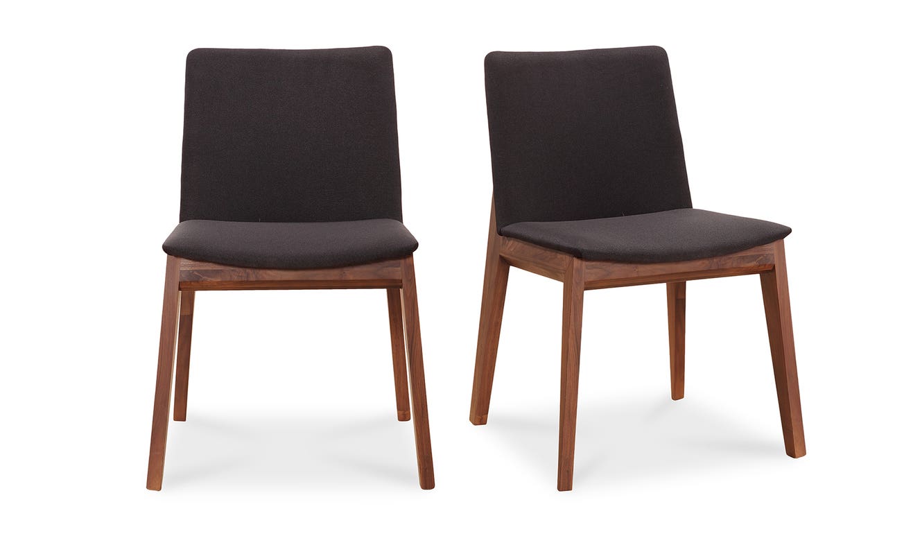 front view of Deco Dining Chair Black luxury Chair