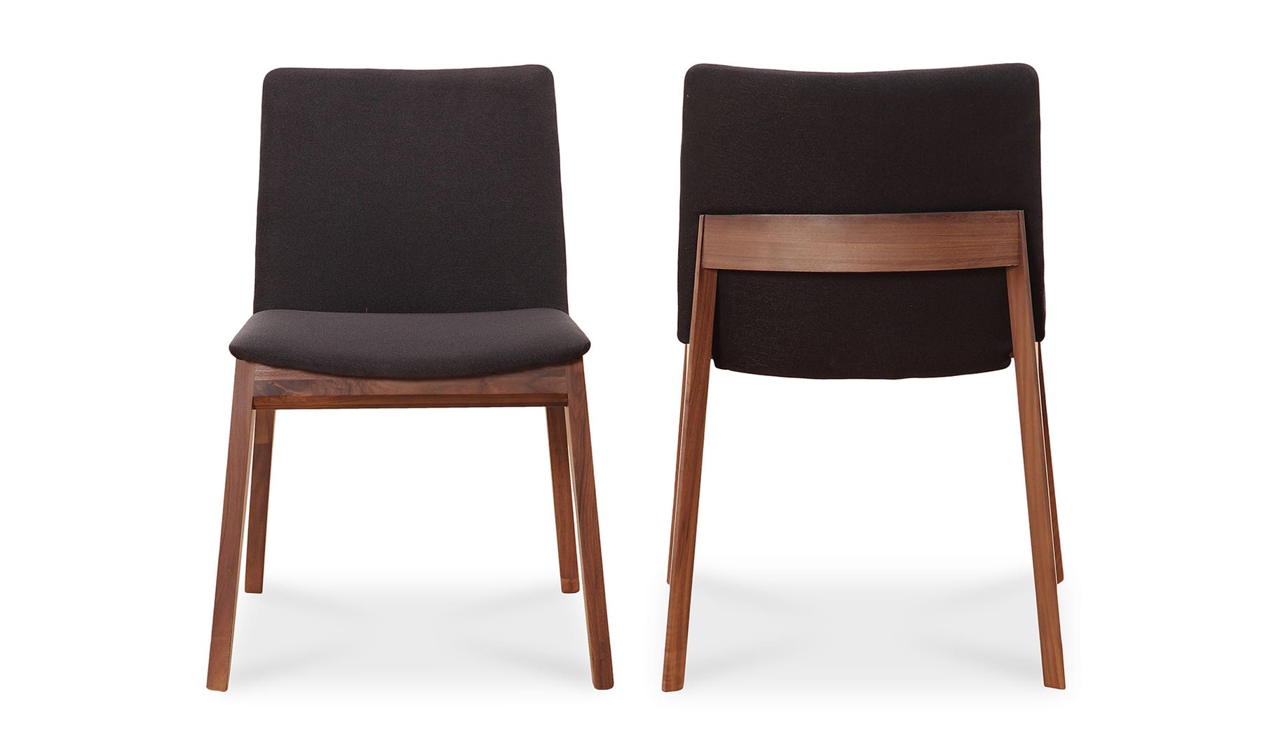 Chaise de salle à manger Deco noire (lot de deux)