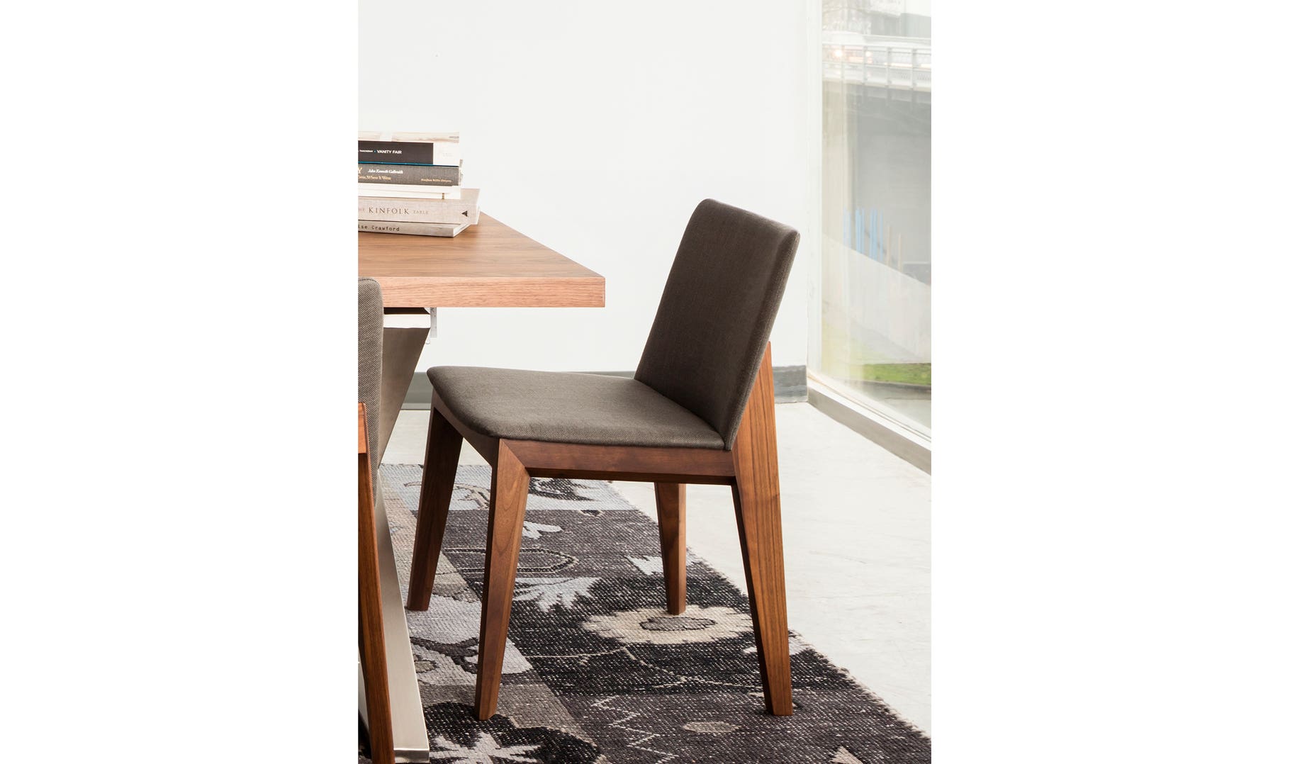 Chaise de salle à manger Deco gris foncé (lot de deux)