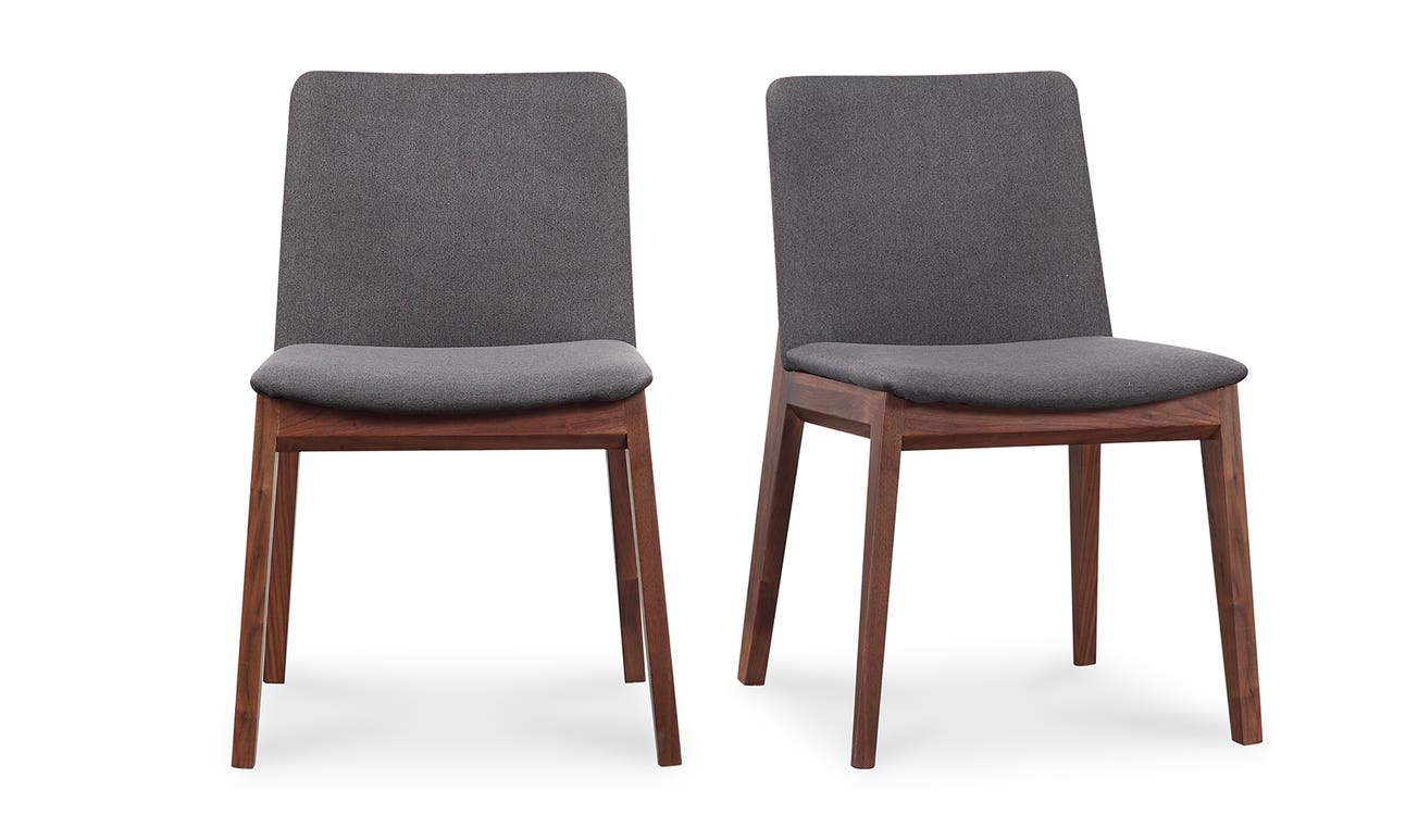 front view of Deco Dining Chair Dark Grey luxury Chair