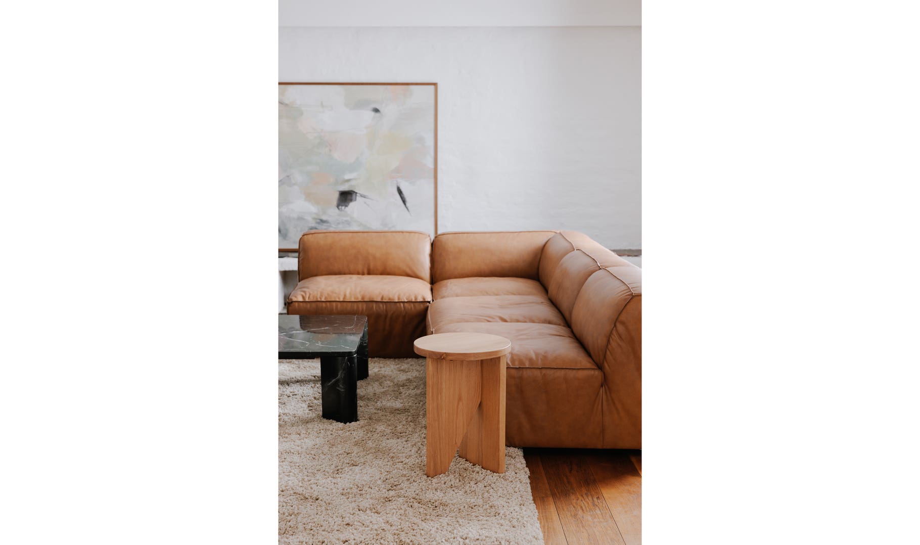 Mesa auxiliar Grace de roble natural