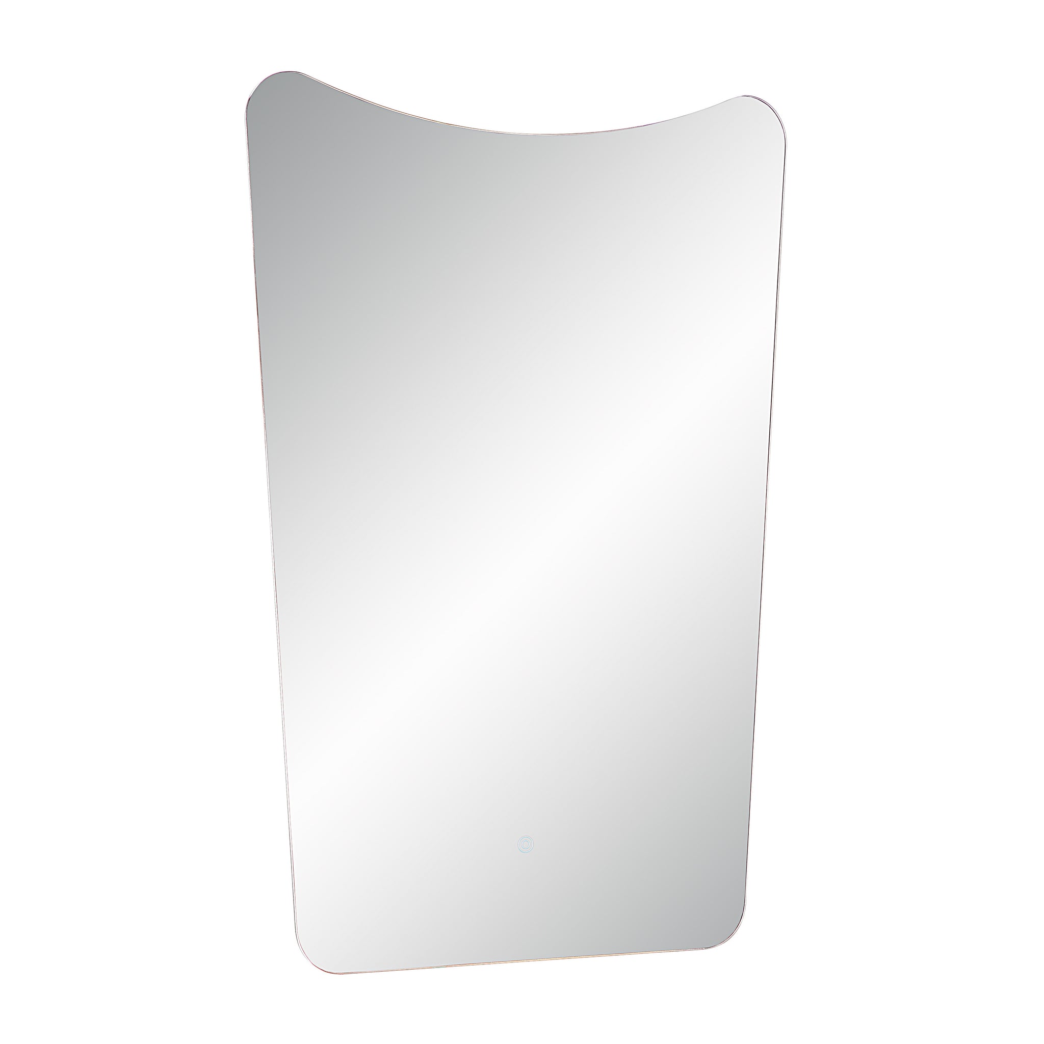 Rimini Led Mirror showcasing a modern design with a rounded top edge.