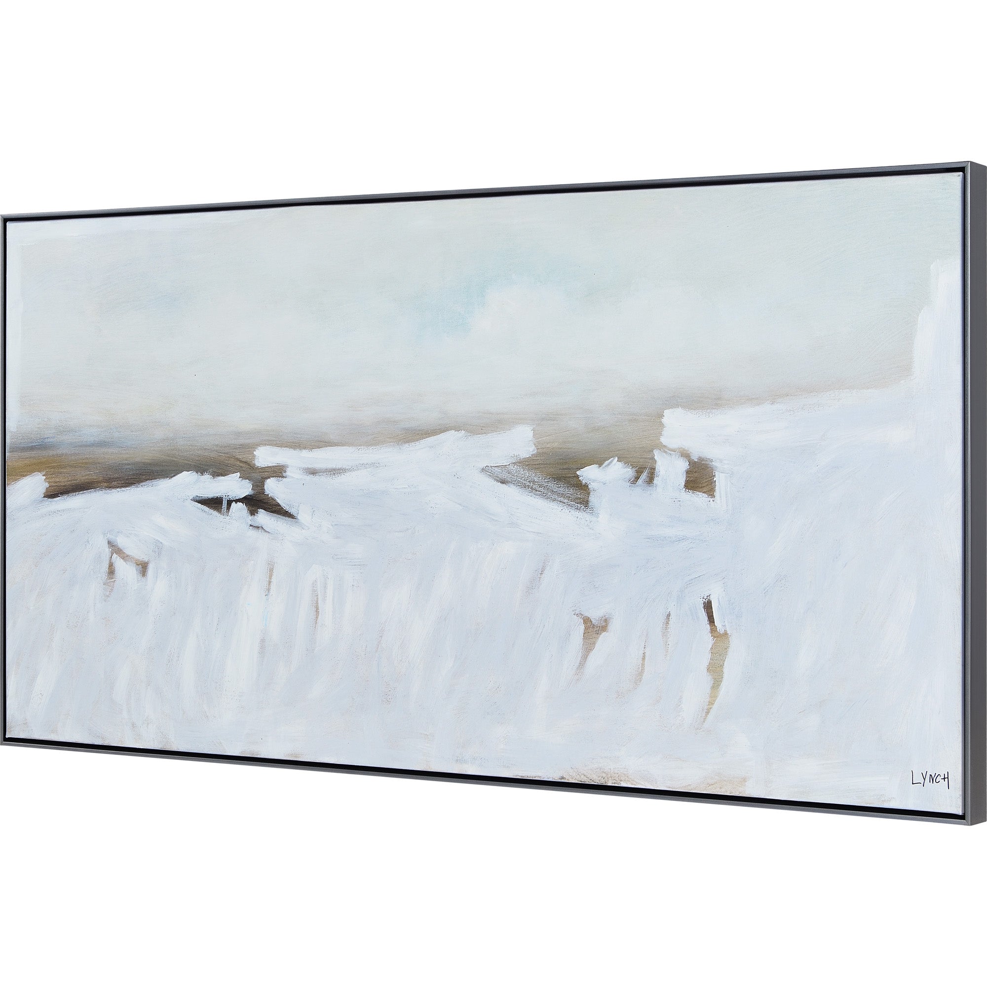 Blanche canvas art showcasing soft white and beige colors with an abstract design