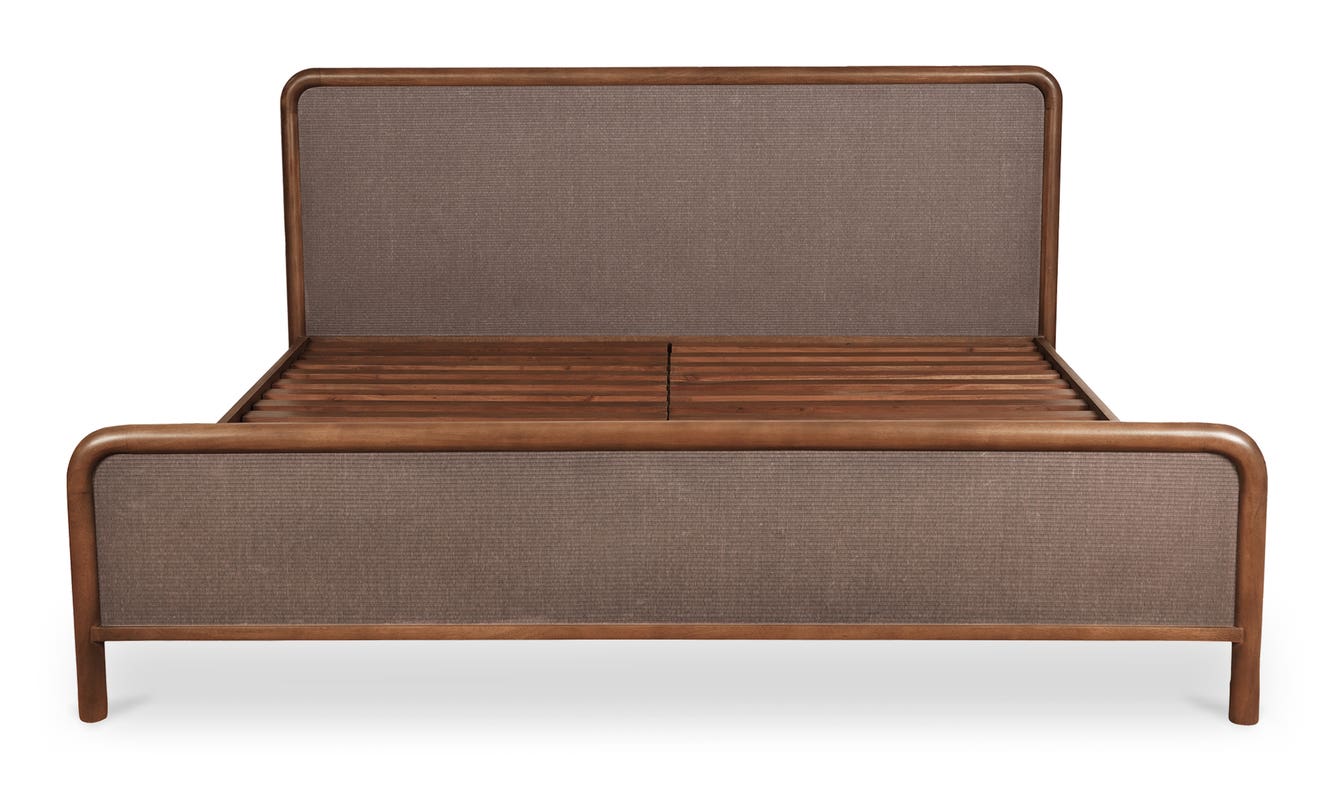 lifestyle view of Rye King Bed Warm Brown luxury Beds & Bed Fram