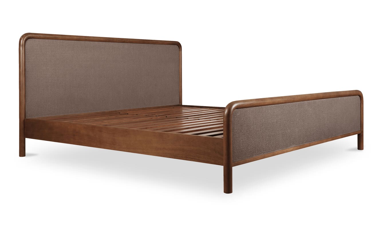 lifestyle view of Rye King Bed Warm Brown luxury Beds & Bed Fram