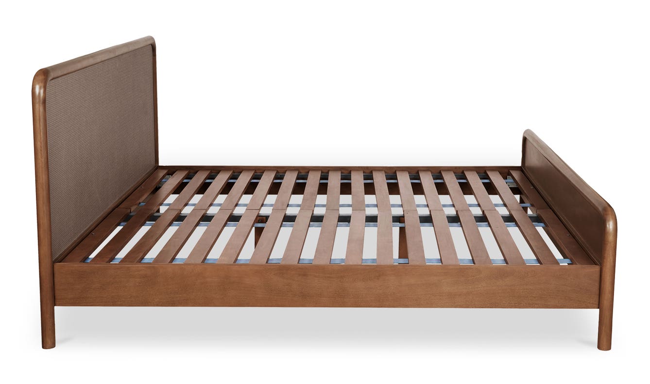 lifestyle view of Rye King Bed Warm Brown luxury Beds & Bed Fram