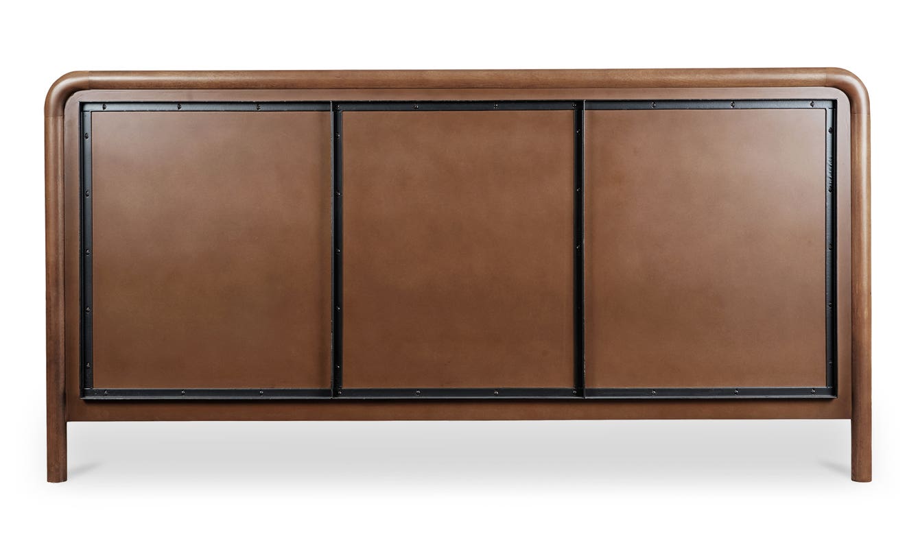 lifestyle view of Rye King Bed Warm Brown luxury Beds & Bed Fram
