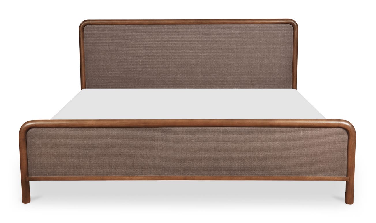 front view of Rye King Bed Warm Brown luxury Beds & Bed Fram