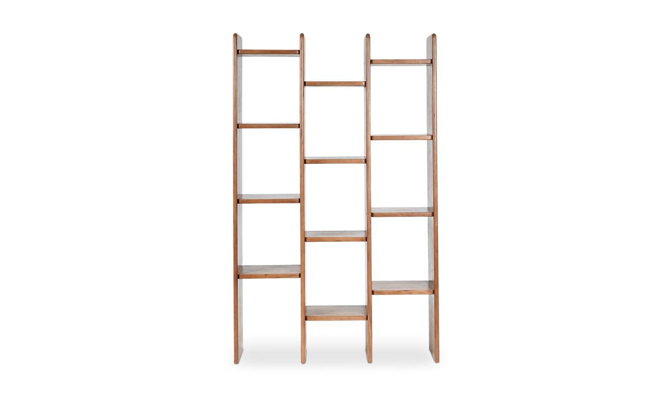 front view of Orson Bookcase Brown luxury Bookcases & Standing Shelv