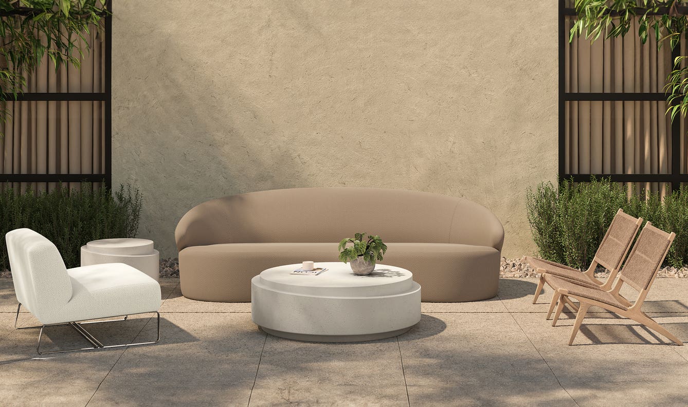 angle view of Cove Outdoor Sofa luxury Chair