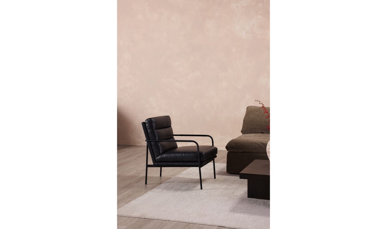 angle view of Verlaine Chair Raven Black luxury Chair