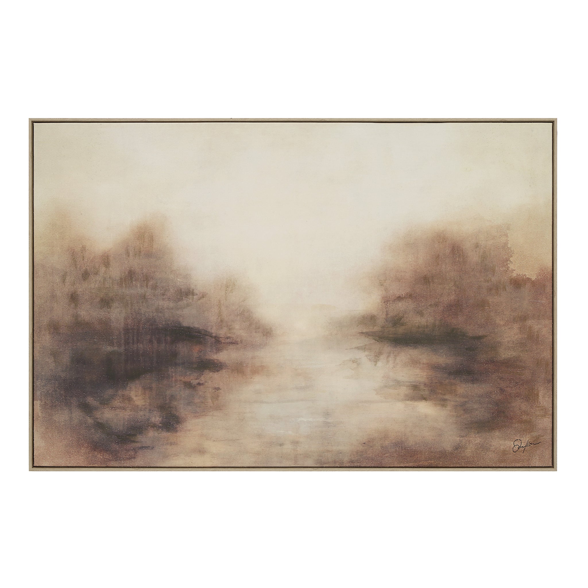 Onda canvas art featuring soft, muted tones and abstract landscape design