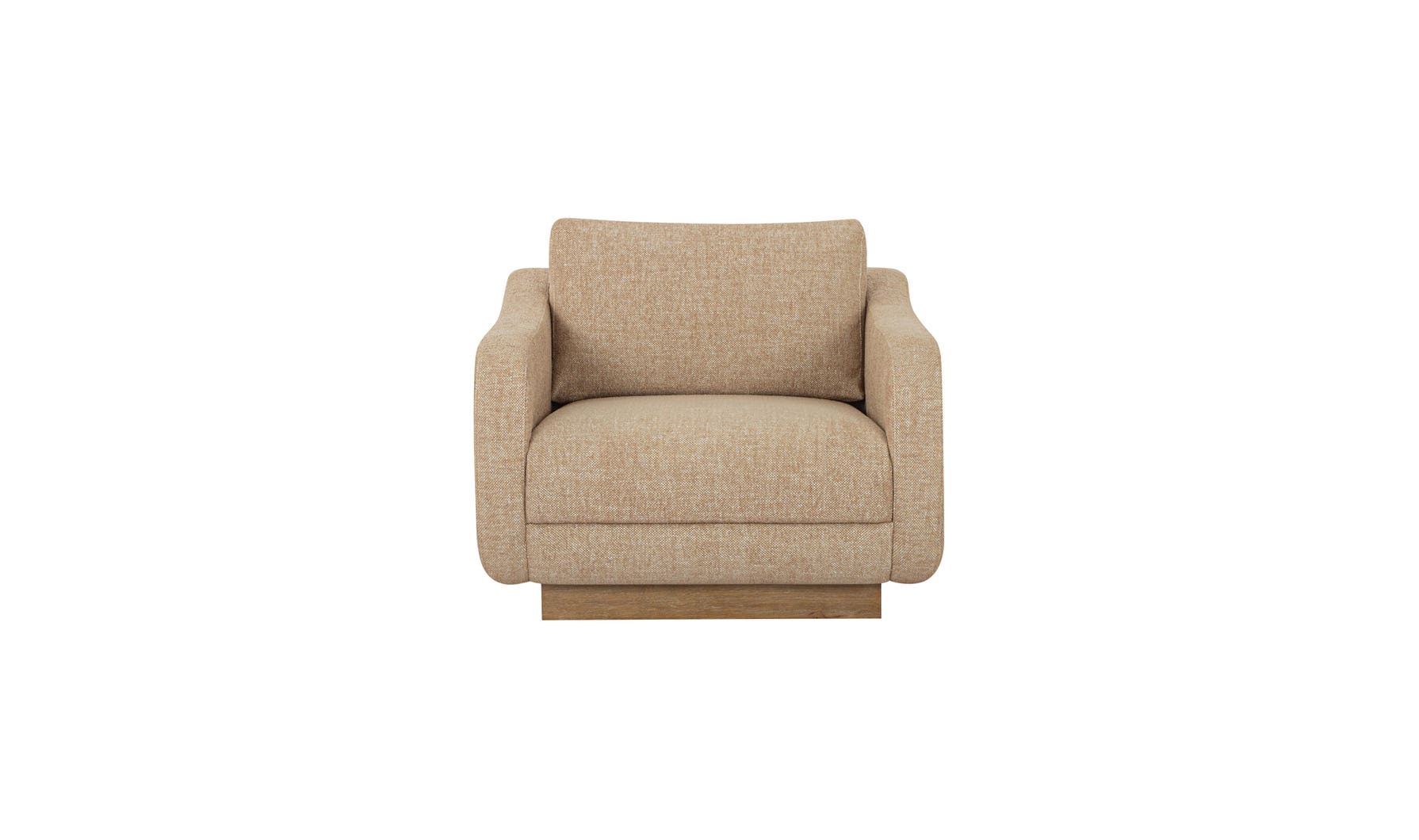 front view of Keane Lounge Chair Ochre luxury Chair