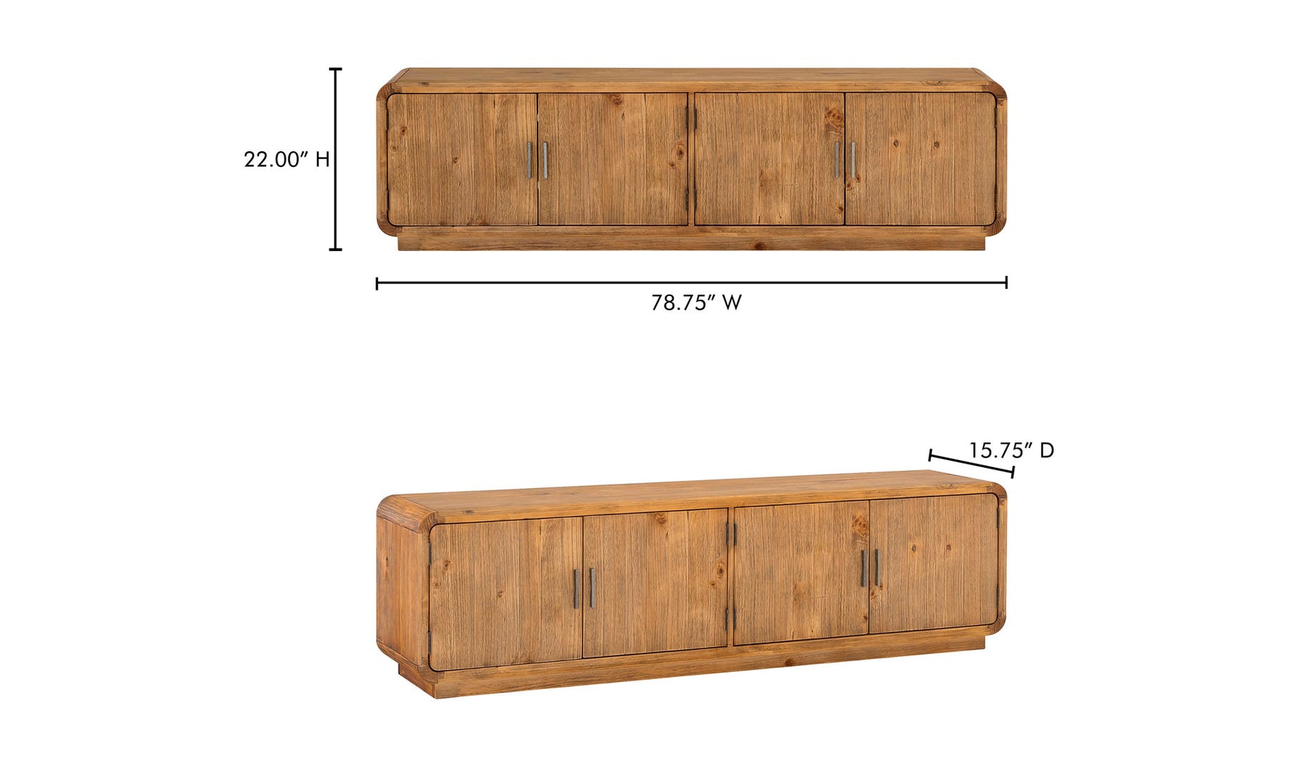 Gabinete multimedia Monterey Rustic Blonde