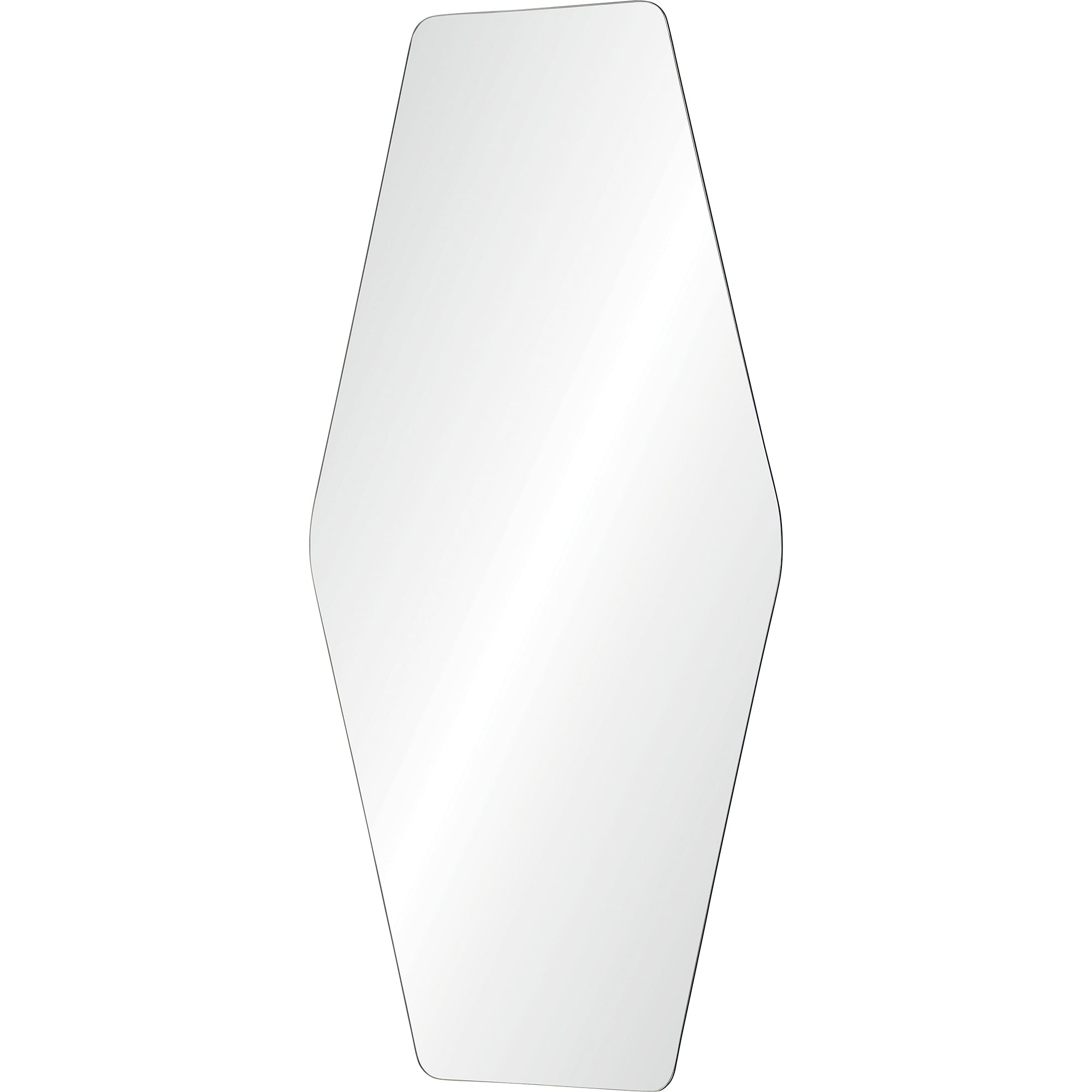 Switzer Wall Mirror featuring a sleek hexagonal design and clear glass finish