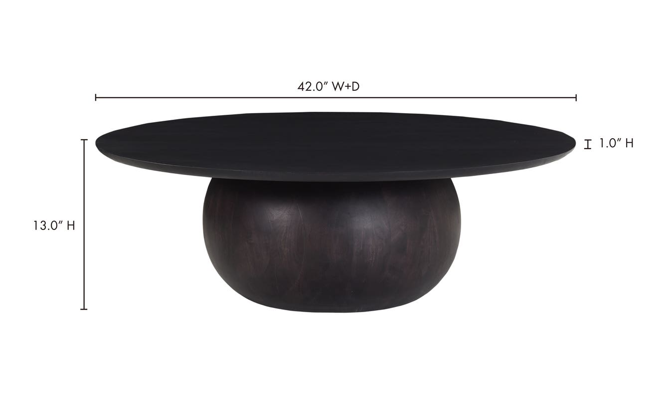 lifestyle view of Bradbury Large Coffee Table Blackened luxury Coffee Table