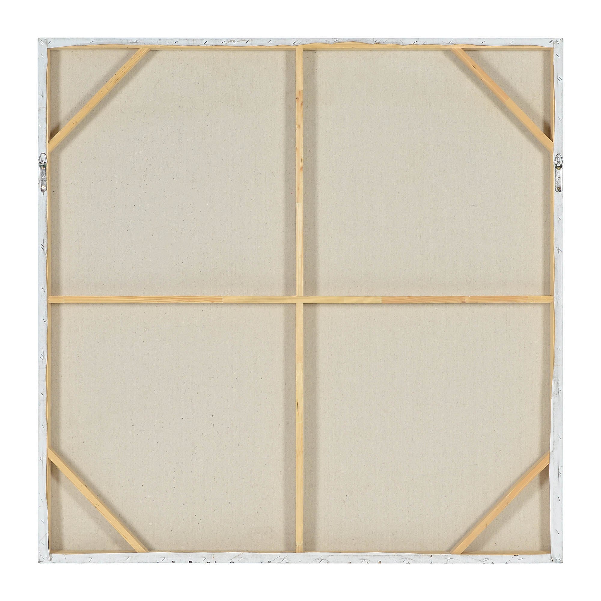 Back view of Rainier Canvas Art showing the canvas structure and framing.
