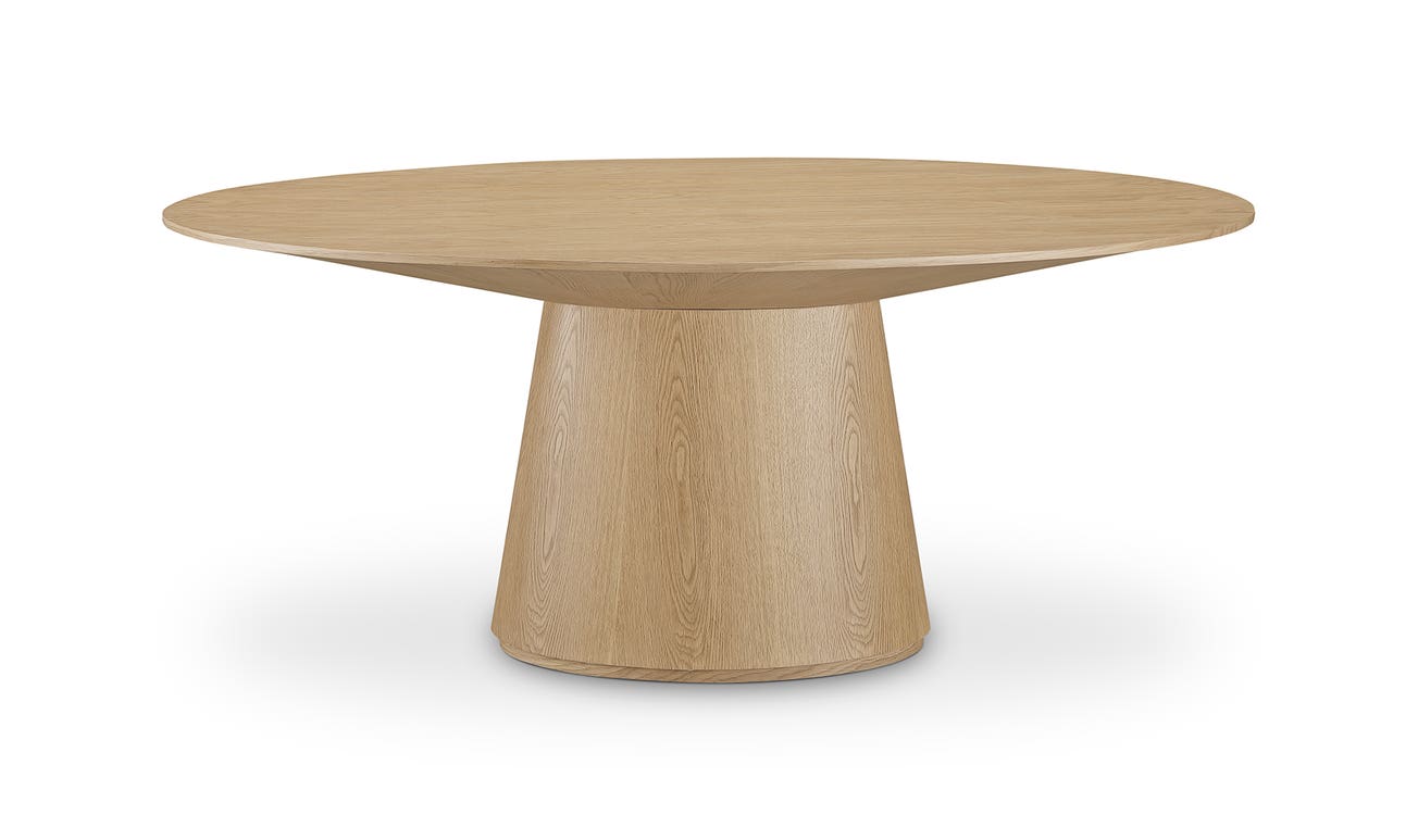 front view of Otago Oval Dining Table Oak luxury Kitchen & Dining Room Table