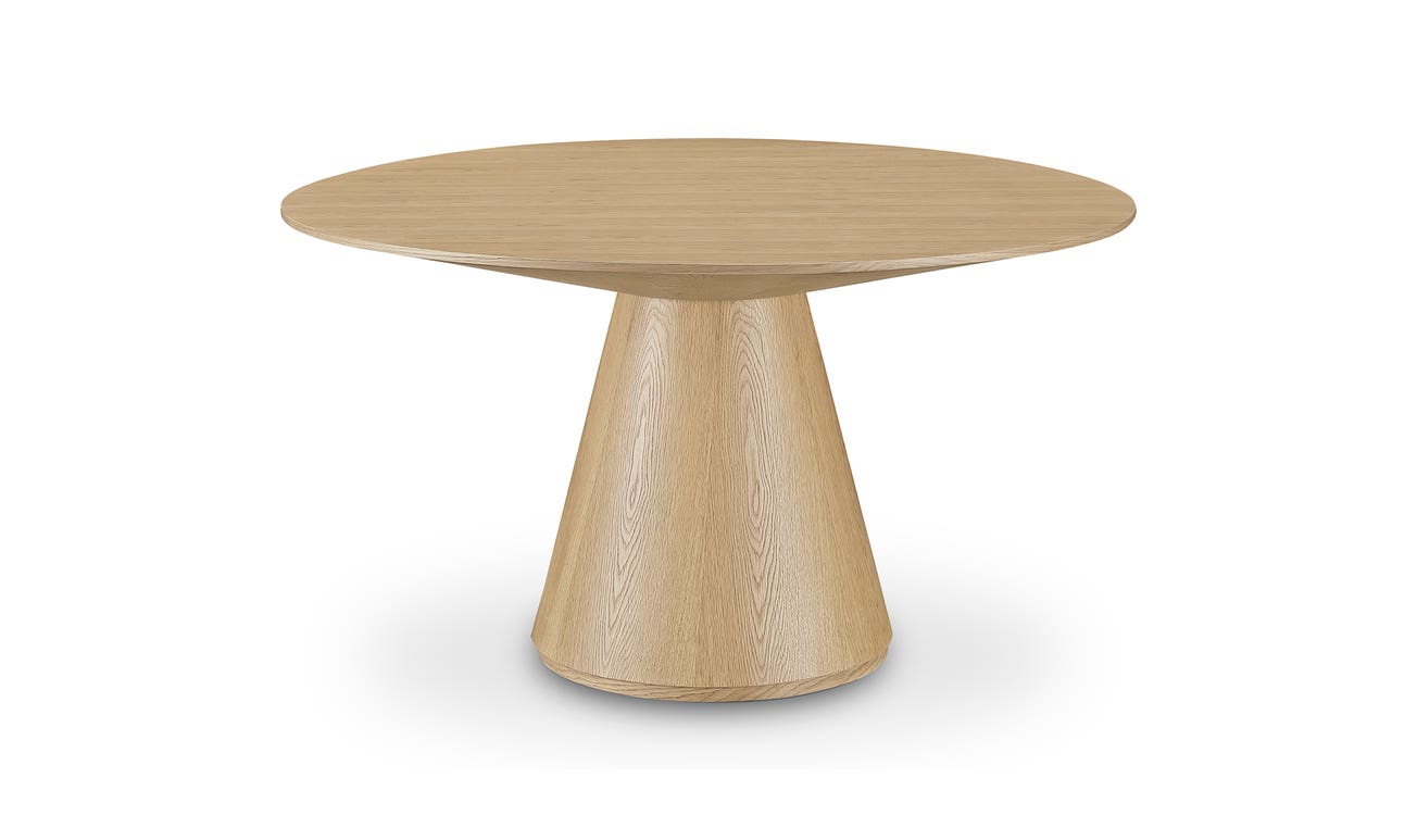front view of Otago Round Dining Table Oak luxury Kitchen & Dining Room Table