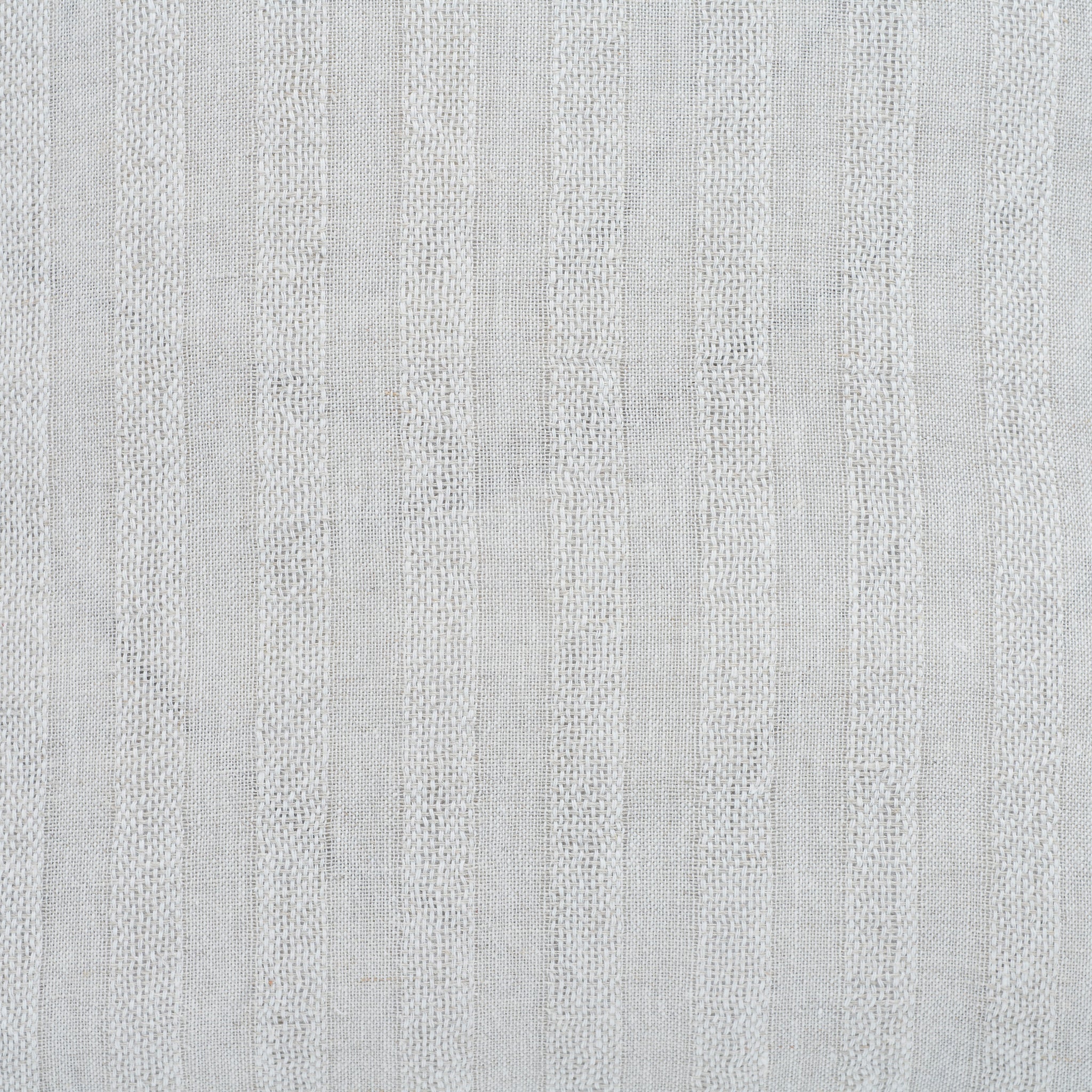 Close-up of Colmar Indoor Pillow showcasing its light gray striped fabric texture.