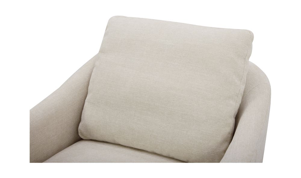 lifestyle view of Linden Swivel Chair Beige luxury Chair