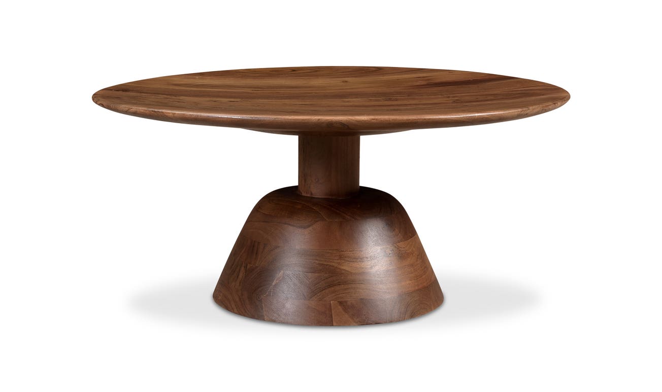 front view of Nels Coffee Table Dark Brown luxury Coffee Table