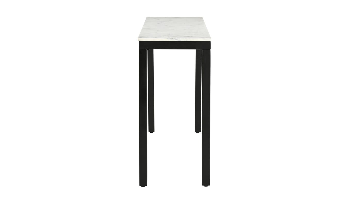 side view of Parson Console Table White luxury Coffee Table