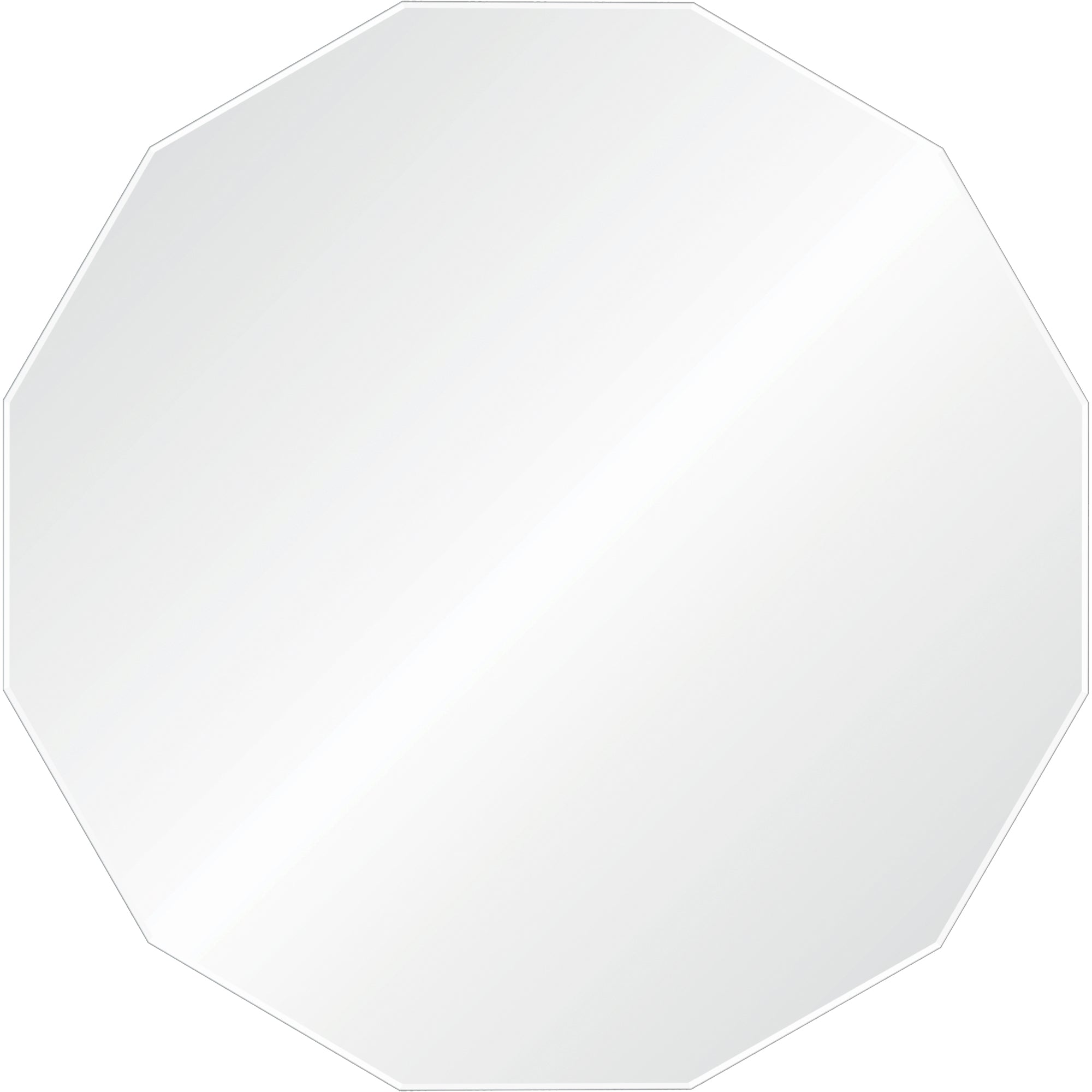 Ovada Wall Mirror, octagonal shape with a smooth reflective surface.