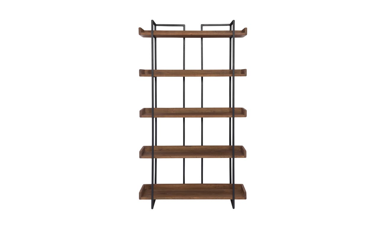 front view of Vancouver Bookshelf Small Light Brown luxury Bookcases & Standing Shelv