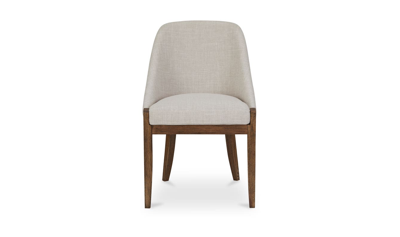 front view of Edward Dining Chair Heather Beige luxury Chair