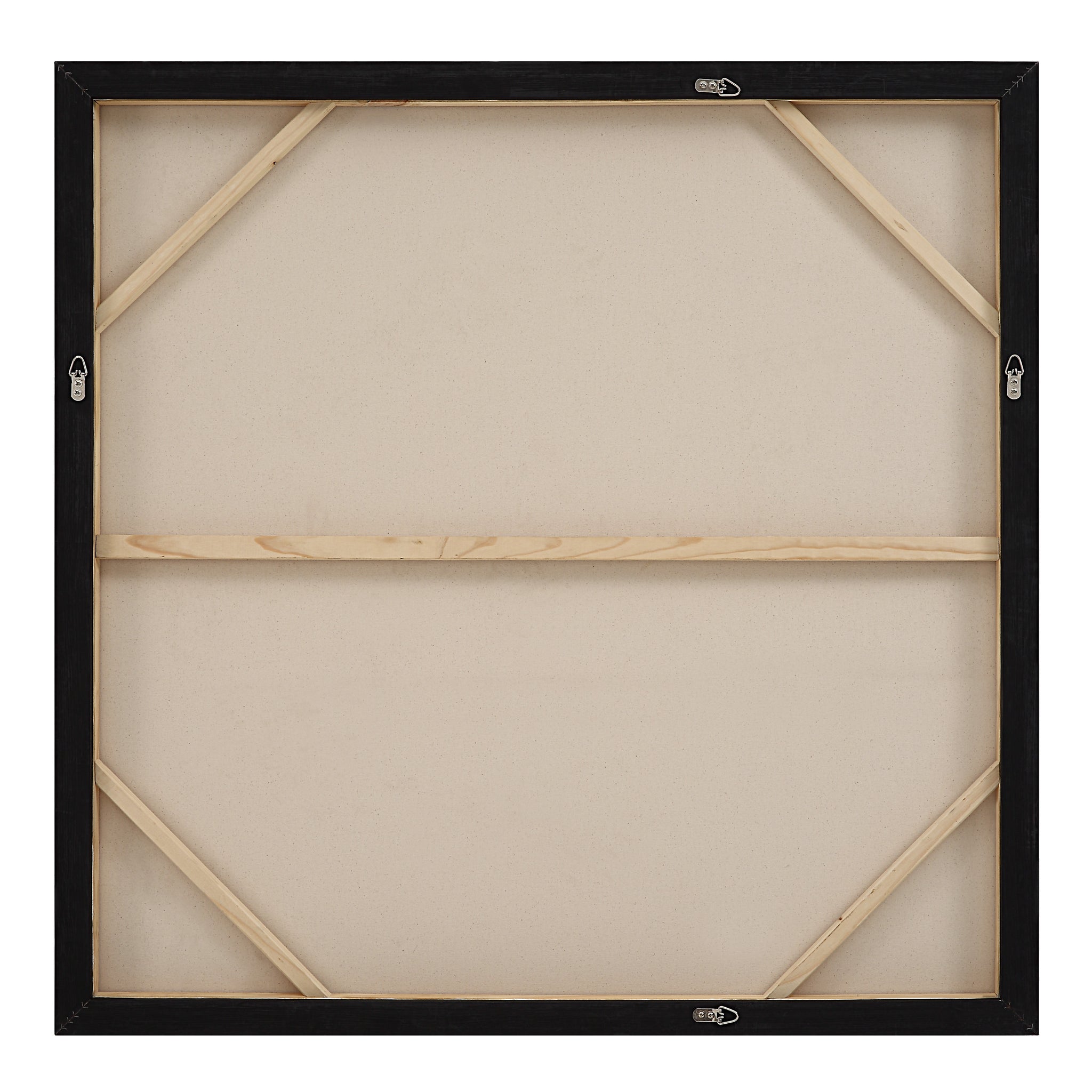 Back view of Webb canvas art, showing the wooden frame and support structure.