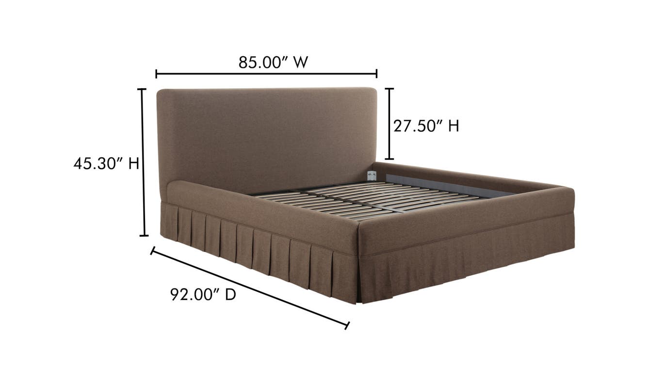lifestyle view of Maren King Bed Brown luxury Beds & Bed Fram