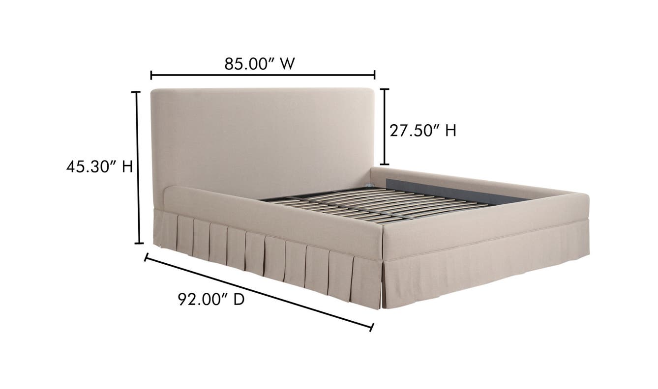 lifestyle view of Maren King Bed Beige luxury Beds & Bed Fram