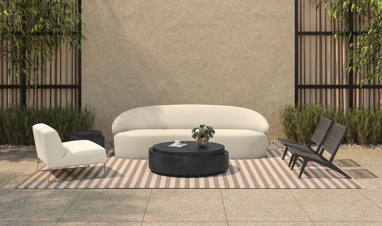 angle view of Jules Outdoor Accent Chair luxury Chair