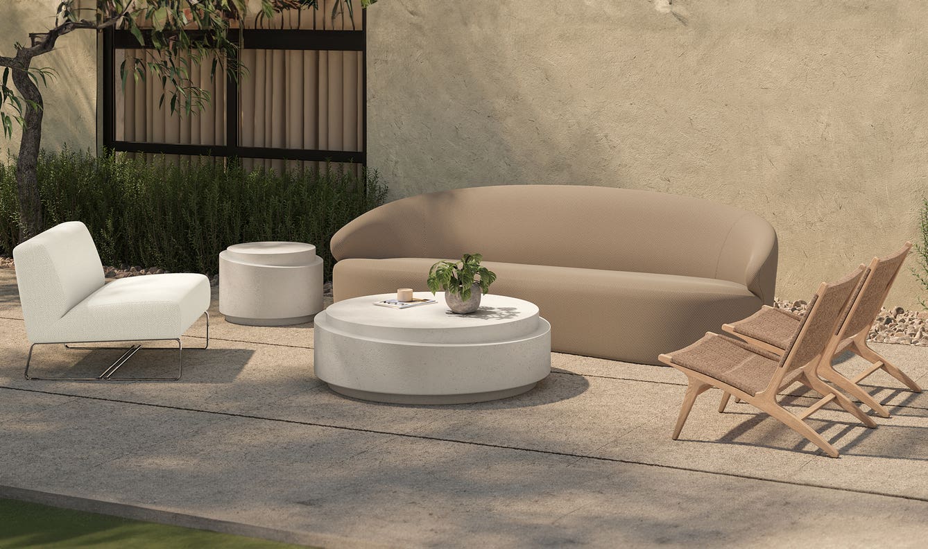 side view of Jules Outdoor Accent Chair luxury Chair