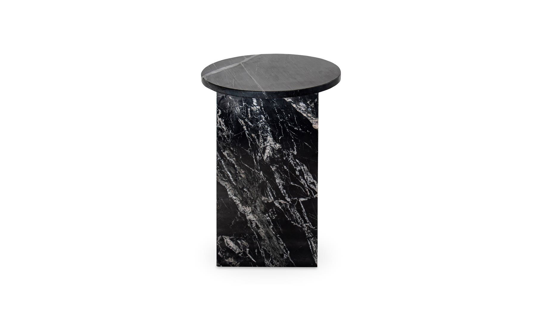 Mesa auxiliar Grace de mármol negro