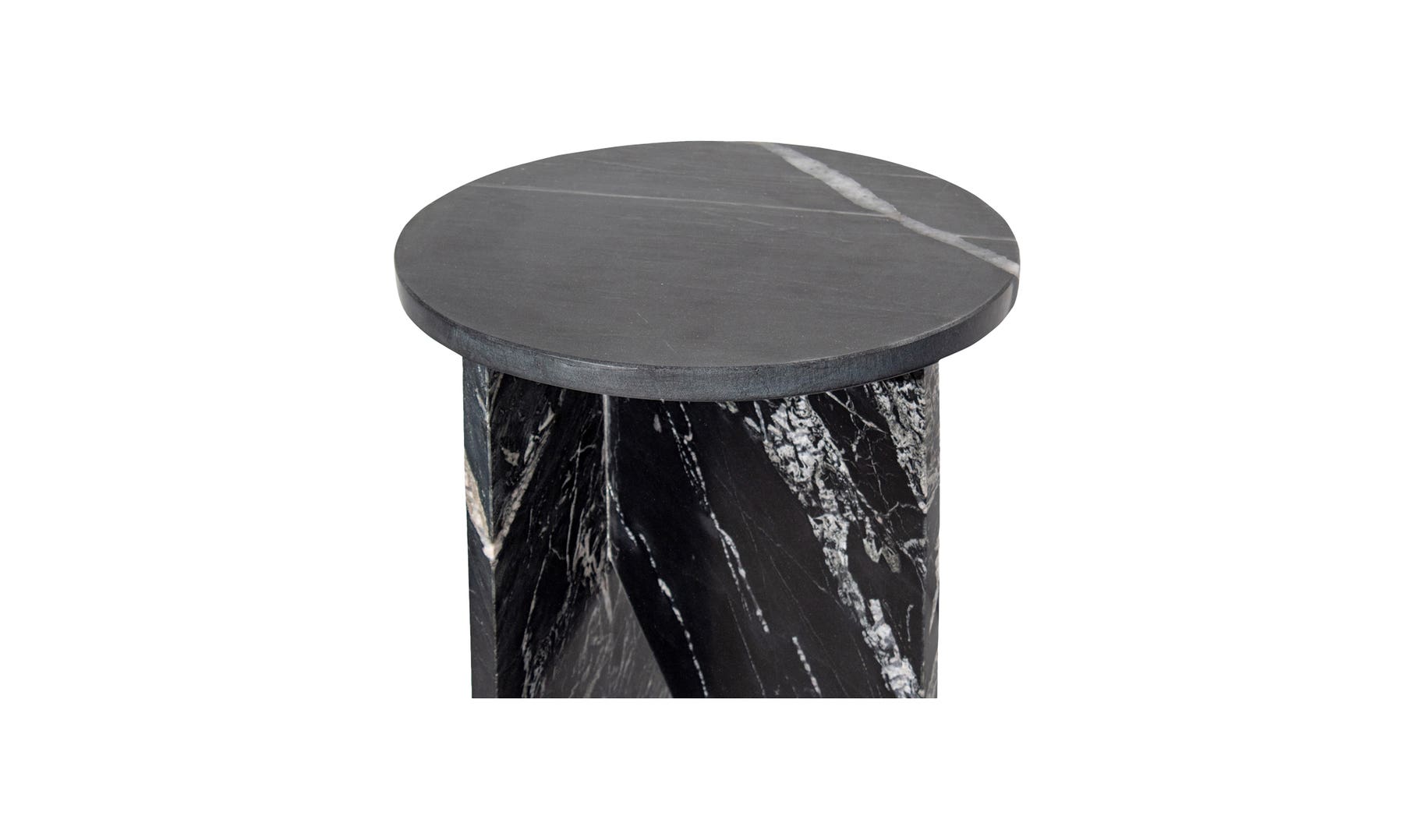 Mesa auxiliar Grace de mármol negro