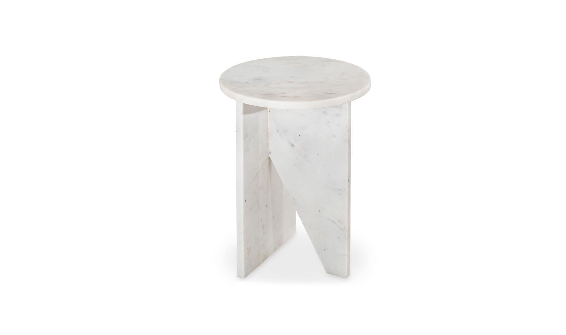 Mesa auxiliar Grace de mármol blanco