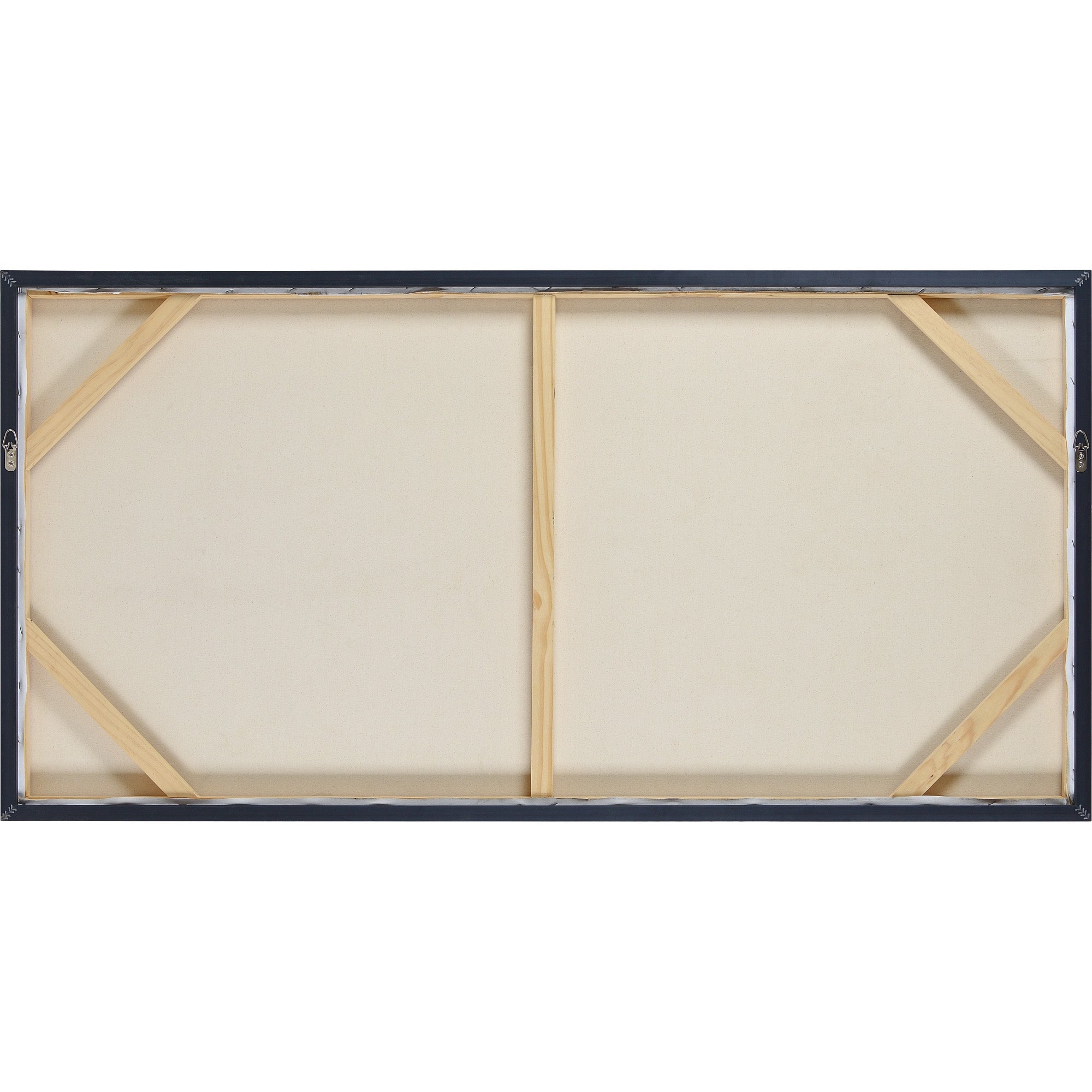 Back view of Blanche canvas art displaying the wooden frame and canvas support
